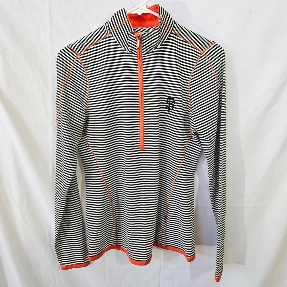 Cutter & Buck San Francisco Giants MLB 1/2 Zip Pullover Stripe Top Women XS